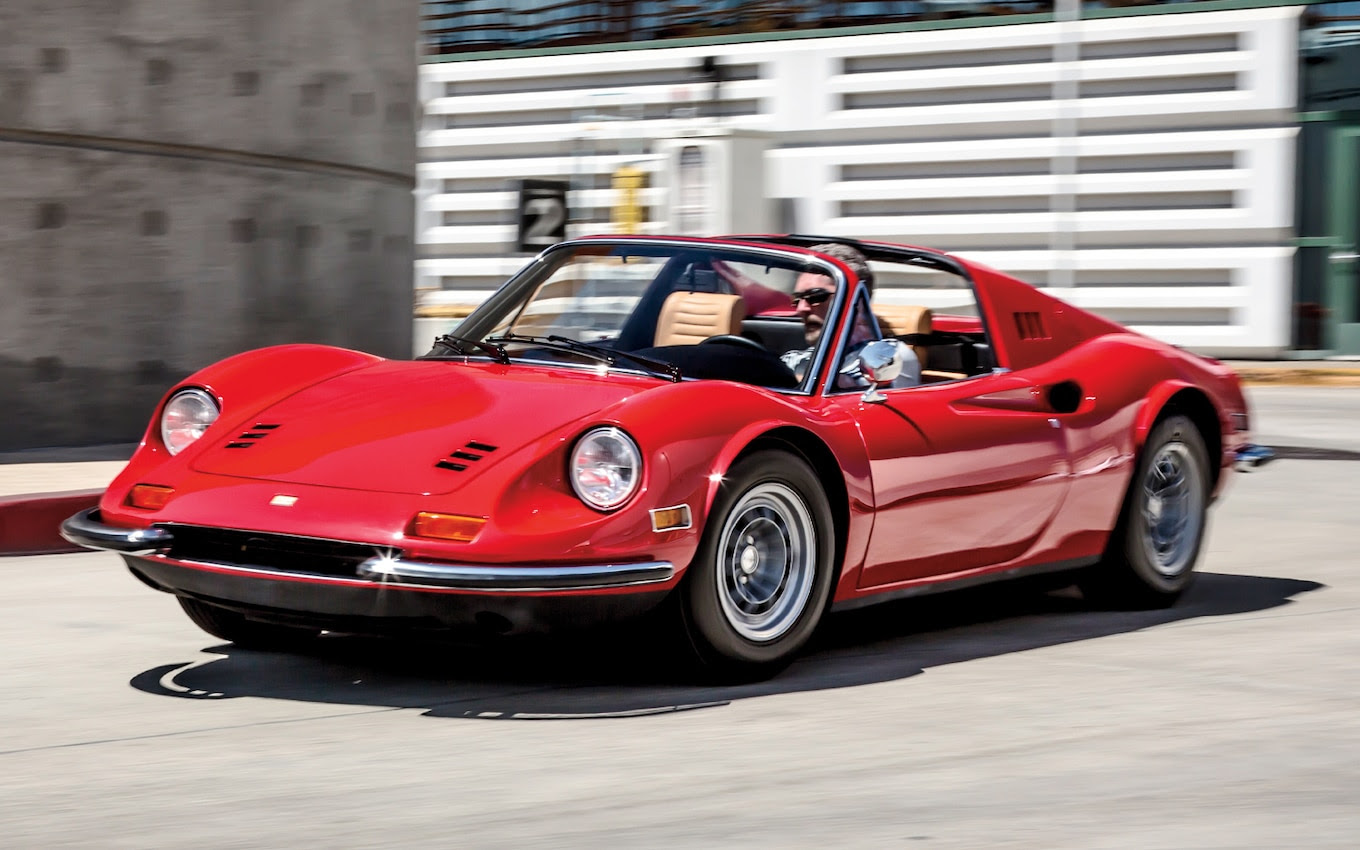 1973 Ferrari Dino 246GTS front view in motion