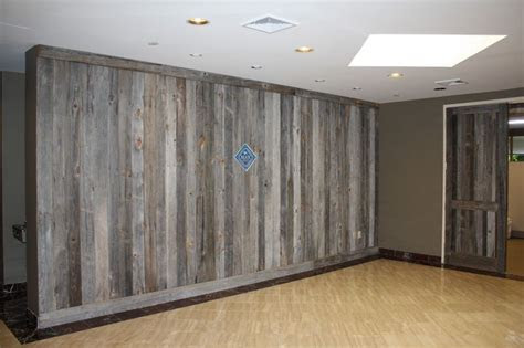 barn siding accent wall press house spa pinterest