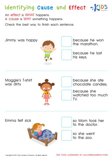  cause and effect worksheets kindergarten printable kindergarten