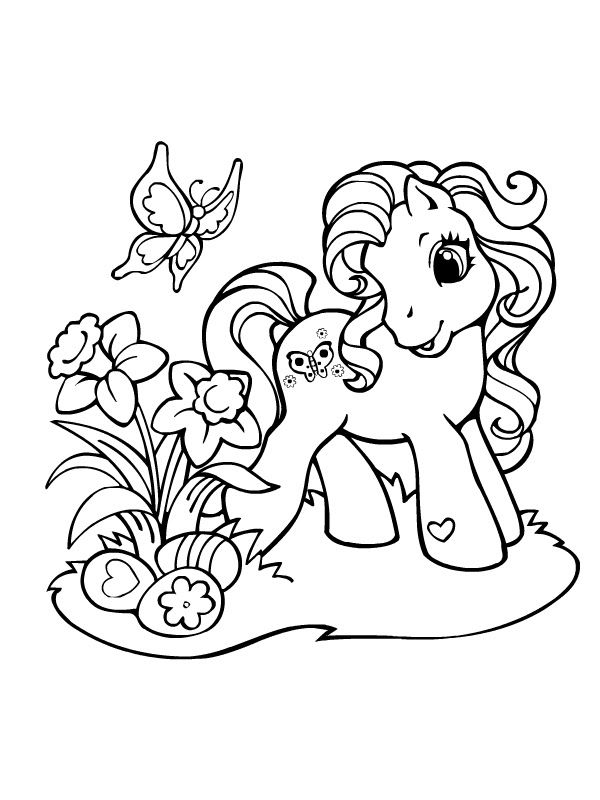 coloriage à imprimer poney - Coloriages Poney en ligne Allofamille