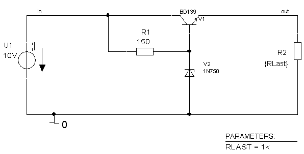 dioden z Simulation: mit Diode Z PSpice und Spannungsstabilisierung dioden z Simulation: mit Diode Z PSpice und Spannungsstabilisierung