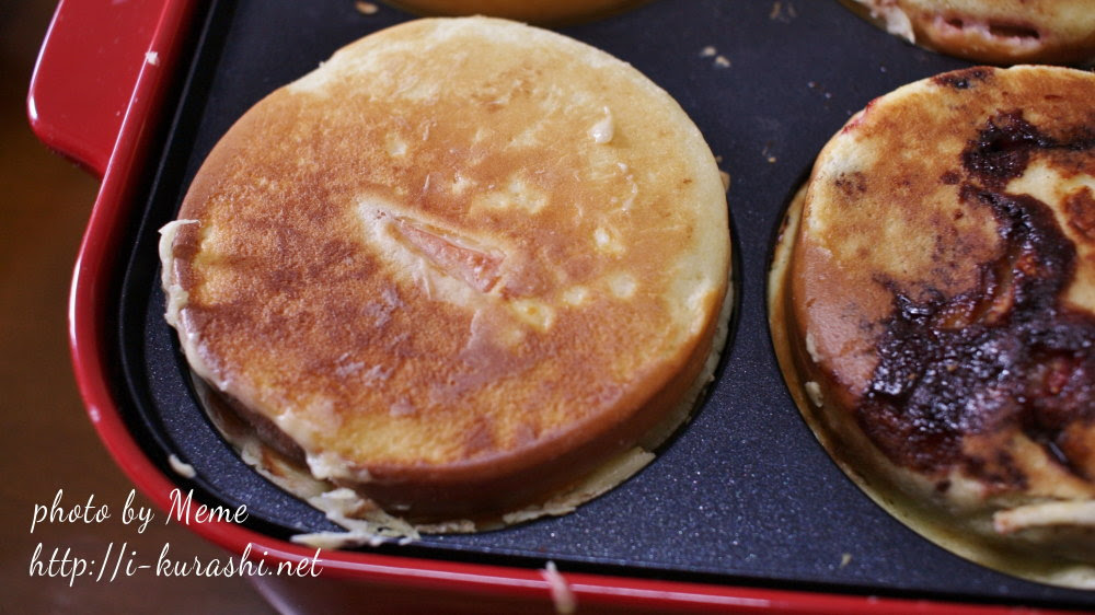 Brunoコンパクトホットプレートのマルチプレートで作る ホットケーキミックスを使った今川焼風パンケーキ めめのいい暮らし Net