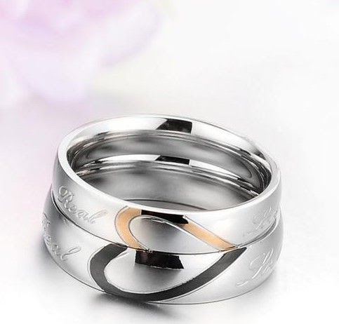 Matching Promise Rings For Men And Women Width: men`s 5mm. women`s 4mm