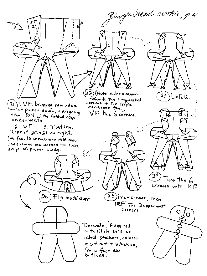 Origami Snowman And Snowflake