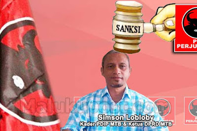 Ambon, Malukupostcom - Simson Lobloby, politisi Partai Demokrasi Indonesia Perjuangan (PDIP) di Kabupaten Maluku Tenggara Barat (MTB) bakal diberi sanksi, hal ini akibat partai menilai lobloby membangkang dari aturan partai saat perhelatan pemilihan kepala daerah (Pilkada) serentak 15 Februari lalu. Menanggapi persoalan tersebut, Lobloby yang juga Ketua DPRD MTB dikonfirmasi, di Ambon, Sabtu (13/5) mengaku tidak bisa berbuat apa-apa karena sebagai kader partai yang taat aturan dirinya hanya mampu menerima dengan ikhlas seluruh keputusan yang diambil partai yang dipimpin oleh Megawati Soekarnoputri.