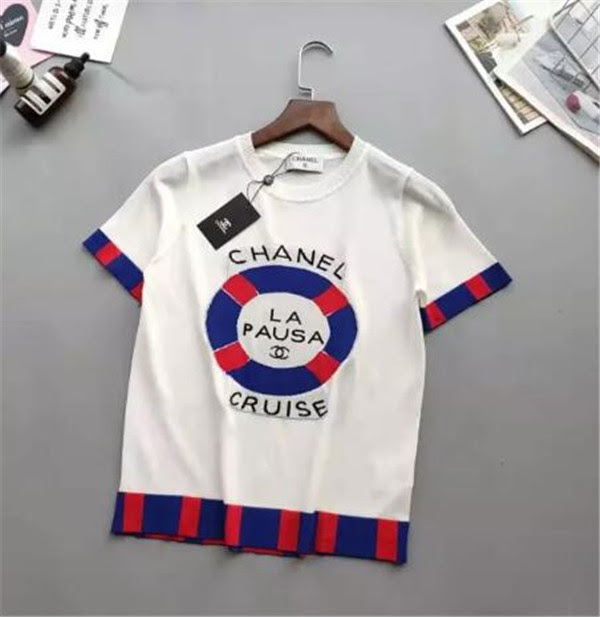 Chanel 半袖tシャツ ガールズ かわいい 夏tシャツ 短袖 シャネル 丸首 トップス おしゃれ 夏ぽっい