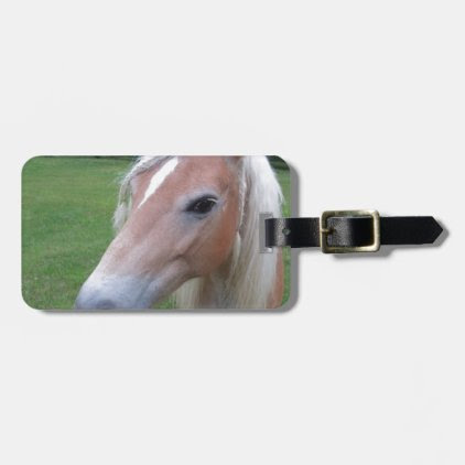 BLONDE HORSE LUGGAGE TAG