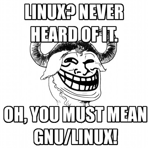Oh, you must mean GNU/Linux