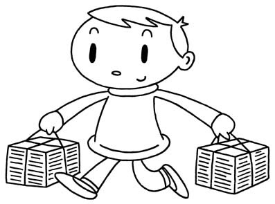 無料 無料 社会 生活のイラストのイラスト 資源ごみ ごみ回収日 ゴミ出し 古新聞 古雑誌 ゴミの整理