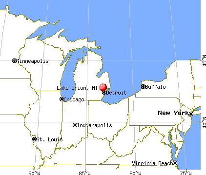 Lake Orion Michigan map