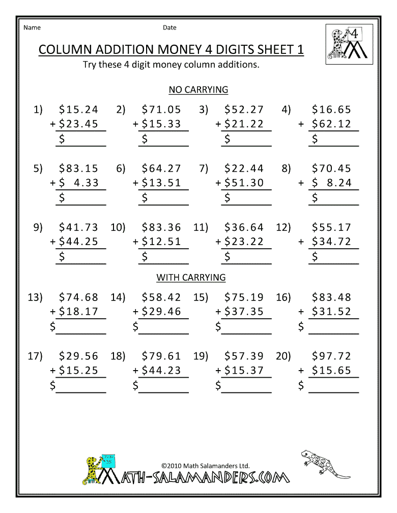 Math homework sheets for 5th grade - thesistypeface.web ...
