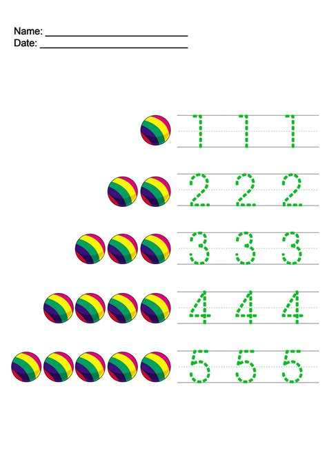  free printable kindergarten number worksheets handwriting worksheets