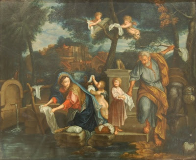 Heilige Familie beim Wäsche waschen – ca. 1600 | Malerei | Kunst | Tony  Subal Kunsthandel