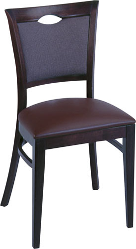 Furniture Imports Mahogany Wood Bar Stool with Brass Footrest and Grade 5 Fabric Upholstered Seat and Back