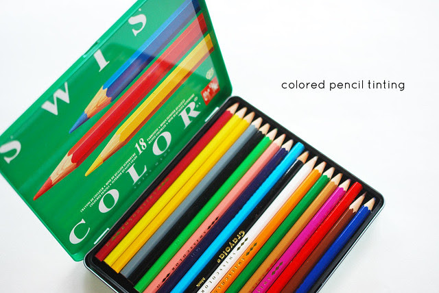 colored pencil tinting
