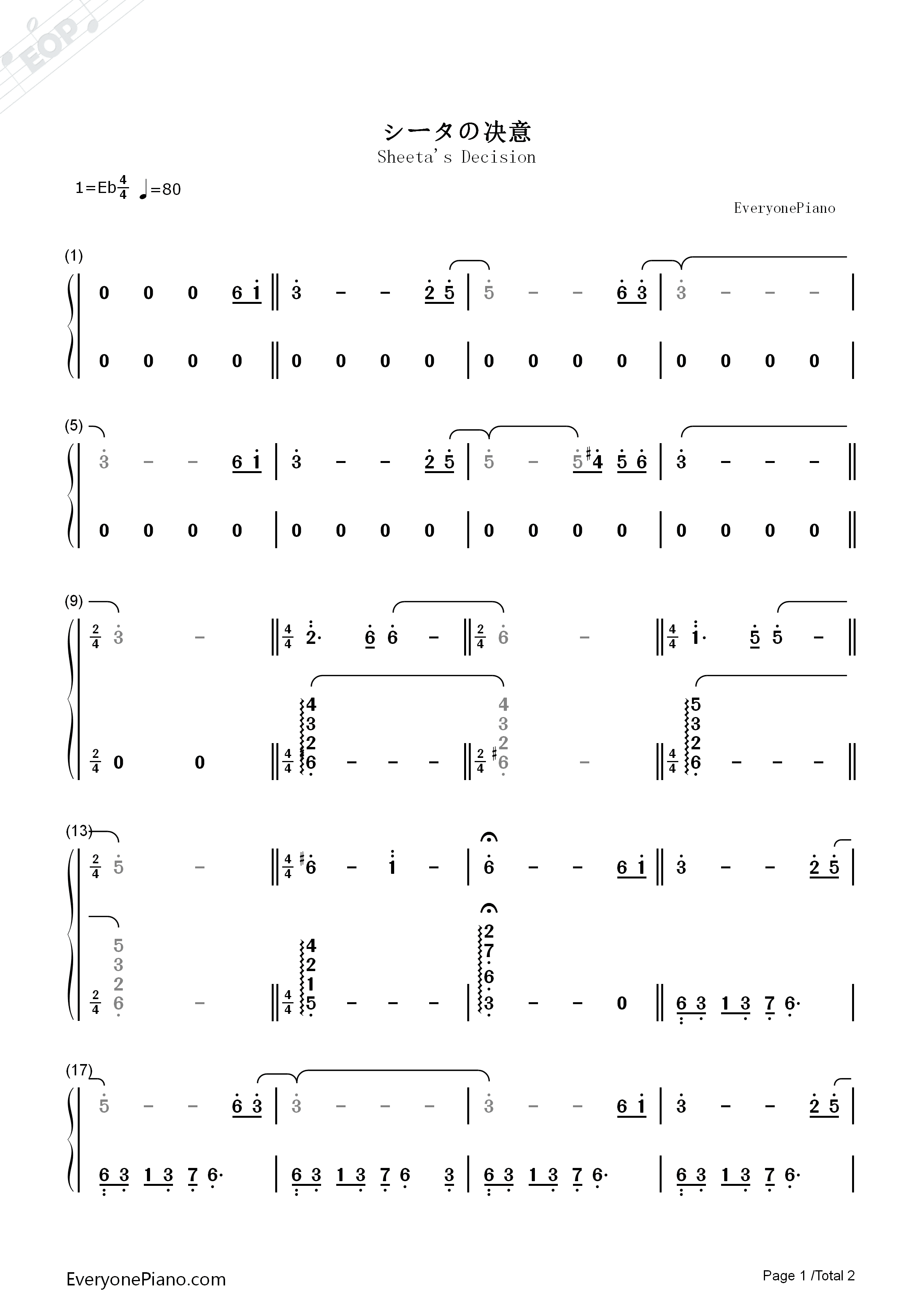 决心鱼姐bgm数字简谱 决心鱼bgm简谱数字 2 伤感说说吧