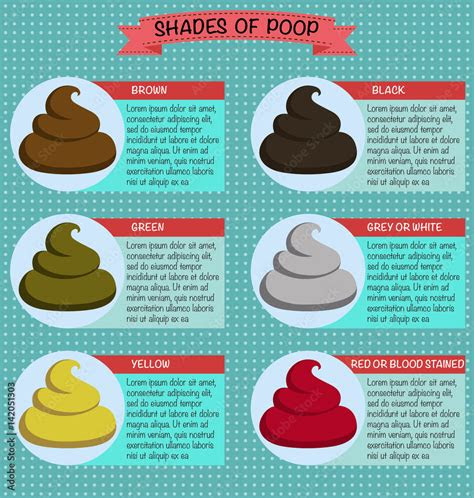  shades color of poop healthy concept stock vector adobe stock