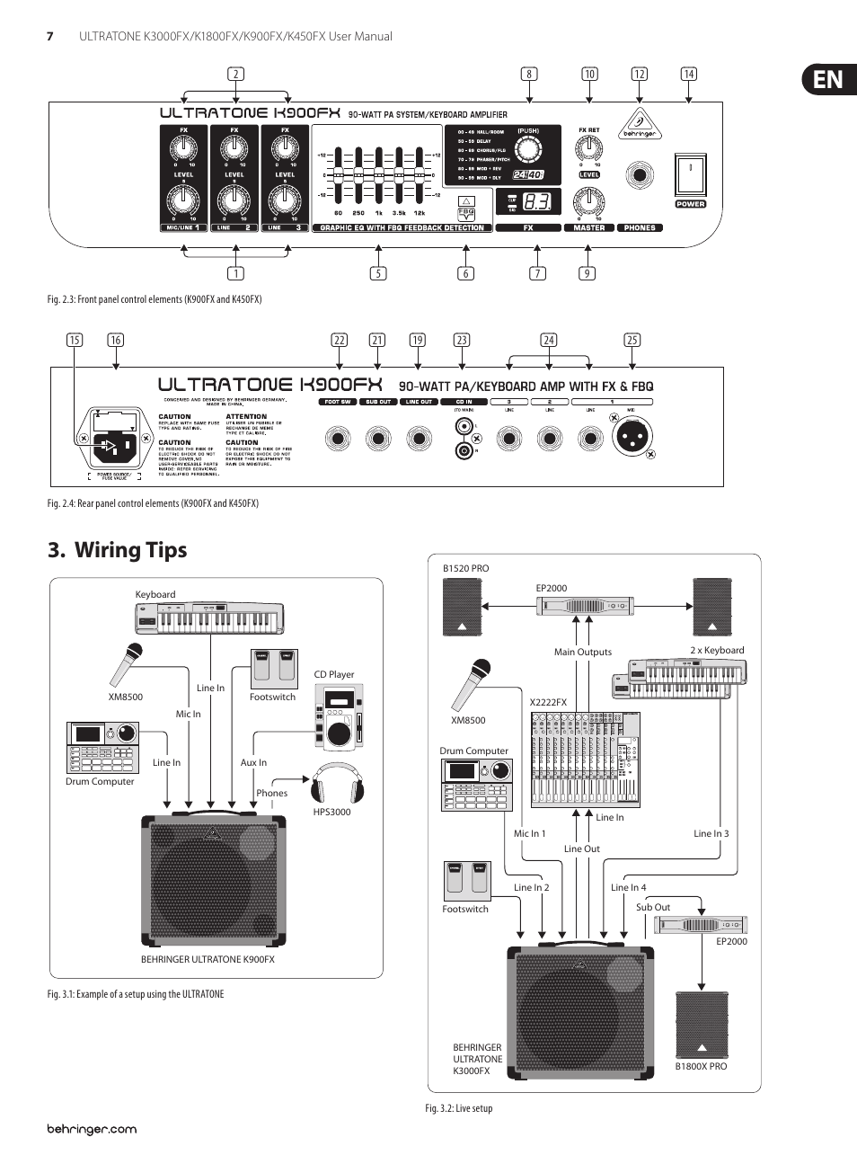 Wiring tips | Behringer K900FX User Manual | Page 7 / 11