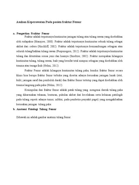 Asuhan Keperawatan Pada Pasien Fraktur Femur