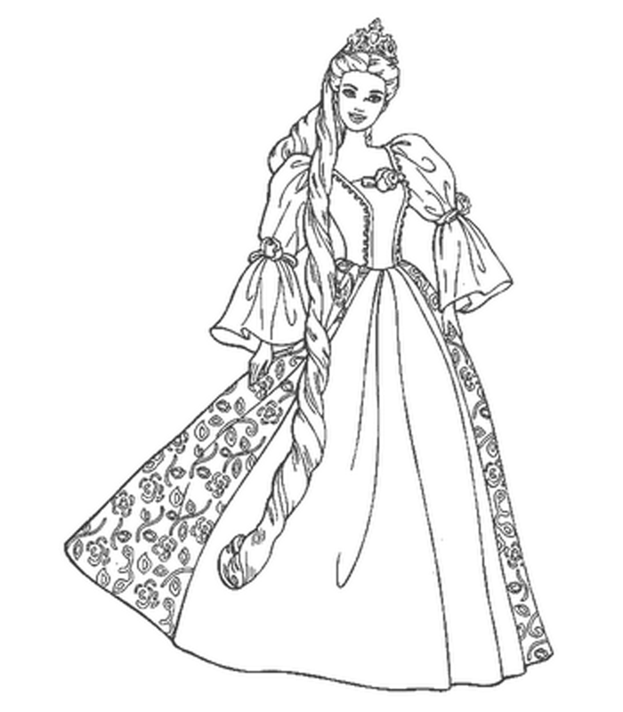 Barbie Doll For Coloring Clip Art Library