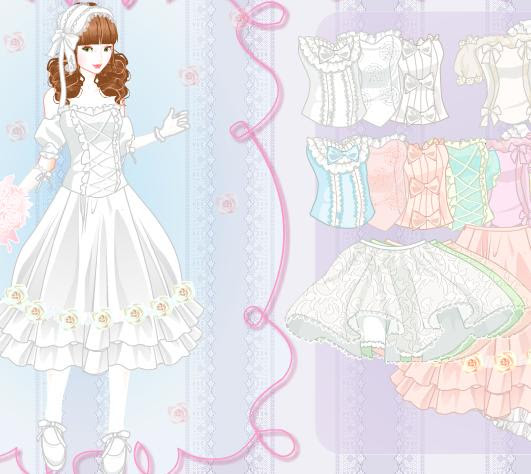 着せ替えゲーム ロリータ ブライド ドレスアップ 無料ゲームタイム