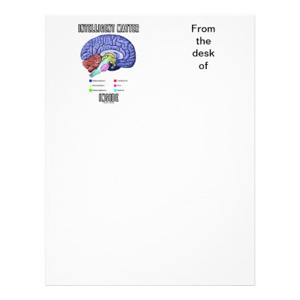 Intelligent Matter Inside (Anatomical Brain Humor) Customized Letterhead