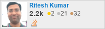 profile for Ritesh Kumar on Stack Exchange, a network of free, community-driven Q&A sites