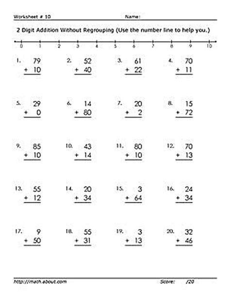 Because there is no regrouping . teach child how to read printable math worksheets double digit addition