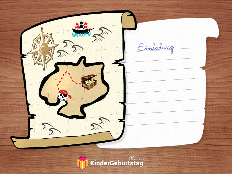 Einladung Zur Schatzsuche Kindergeburtstag