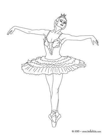 Ballerina tanzt eine vorstellung zum ausmalen zum ausmalen  de.hellokids.com