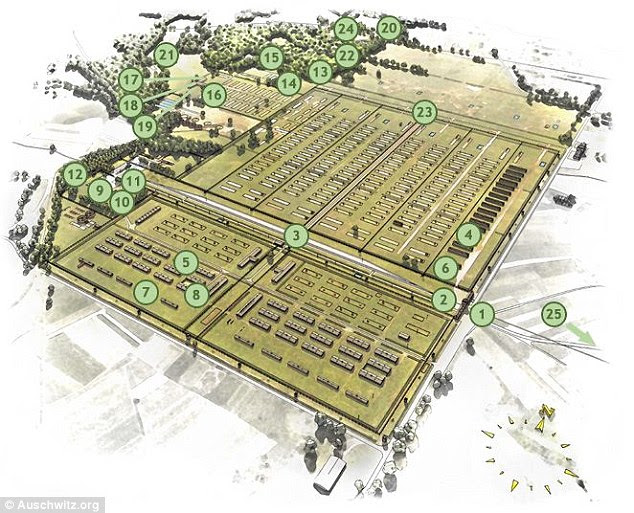 The digital model can be used with online tours, pictured, of the the camp, as well as other information, including the years guards served, and any changes that were made to the layout of the camps
