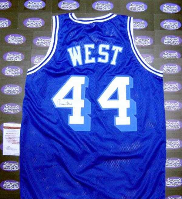 Jerry West autographed Jersey (Los Angeles Lakers) BLUE JERSEY