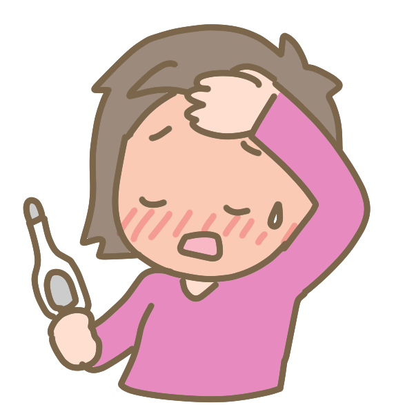 発熱のイラスト かわいいフリー素材が無料のイラストレイン