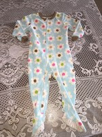Girls Clothes Carter's Super Comfy Light Blue Flower Footed Pajamas PJs size 2T