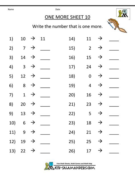 math worksheets for preschool
