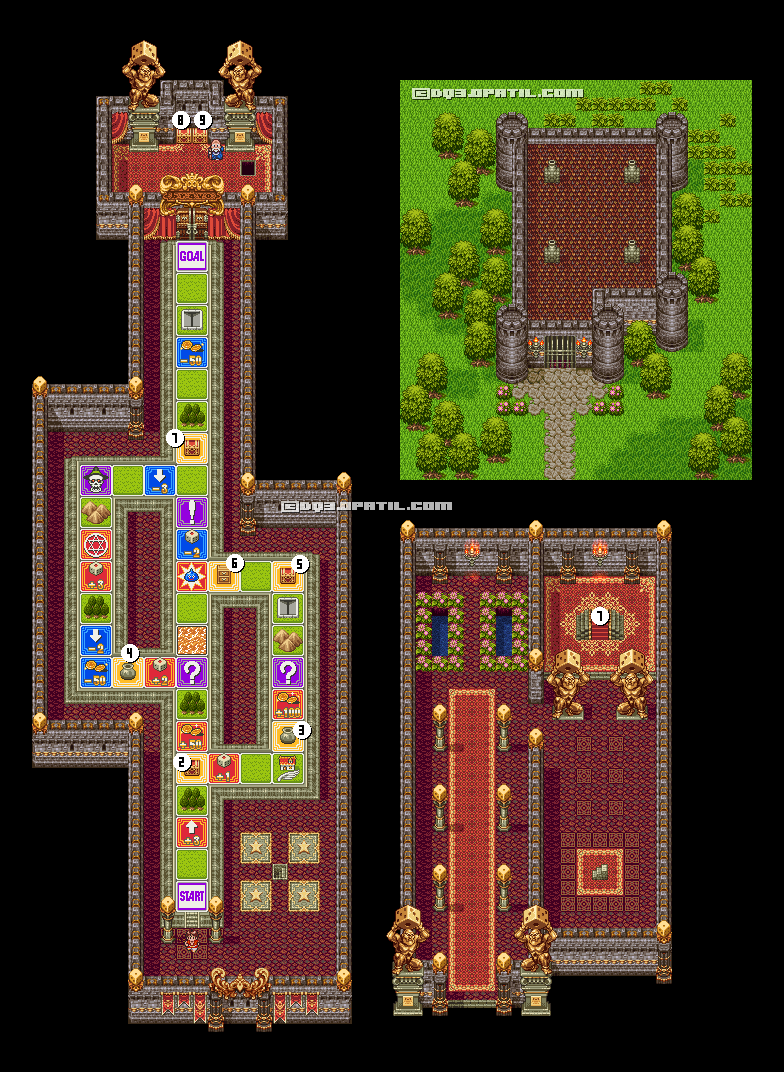 全すごろく場フロア図 Dragon Quest 3 ドラゴンクエスト 3 攻略