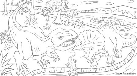 Prehistoric Animal Coloring Pages Jack The Lizard Wonder World