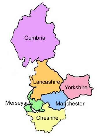 North West England Map
