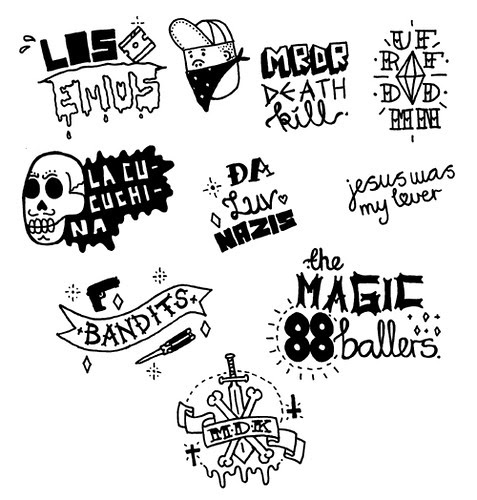 Gang tattoos. I'm back living with my mom 'til I can move in to my new 