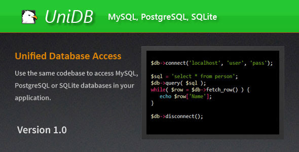 UniDB (MySQL, PostgreSQL and SQLite) (Database Abstractions)