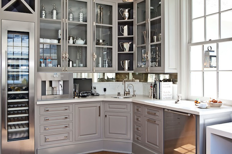 Gray Cabinets - Transitional - kitchen - Benjamin Moore Galveston ...
