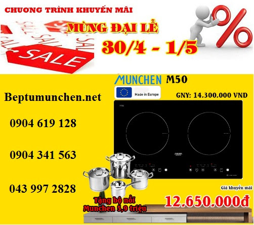 Bếp từ Munchen M50 giảm giá cực khủng dịp 30/4