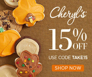 Take 15% off our delicious cookies and treats from Cheryls.com! Use promo code TAKE15