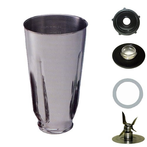 5 cup, stainless steel blender jar, complete. Fits Oster.