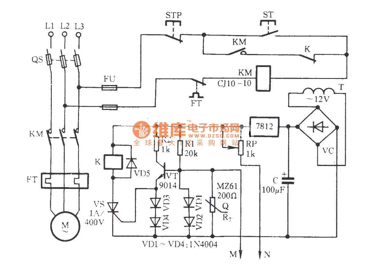 The motor overheating and influent protection circuit ...