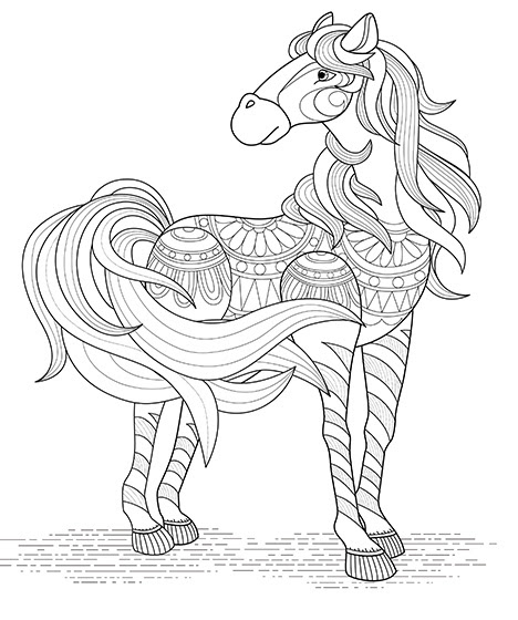 Download FREE horse coloring pages
