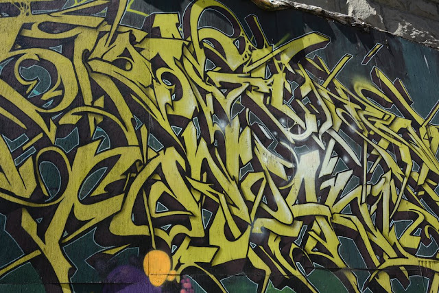 Seattle graffiti yellow abstract