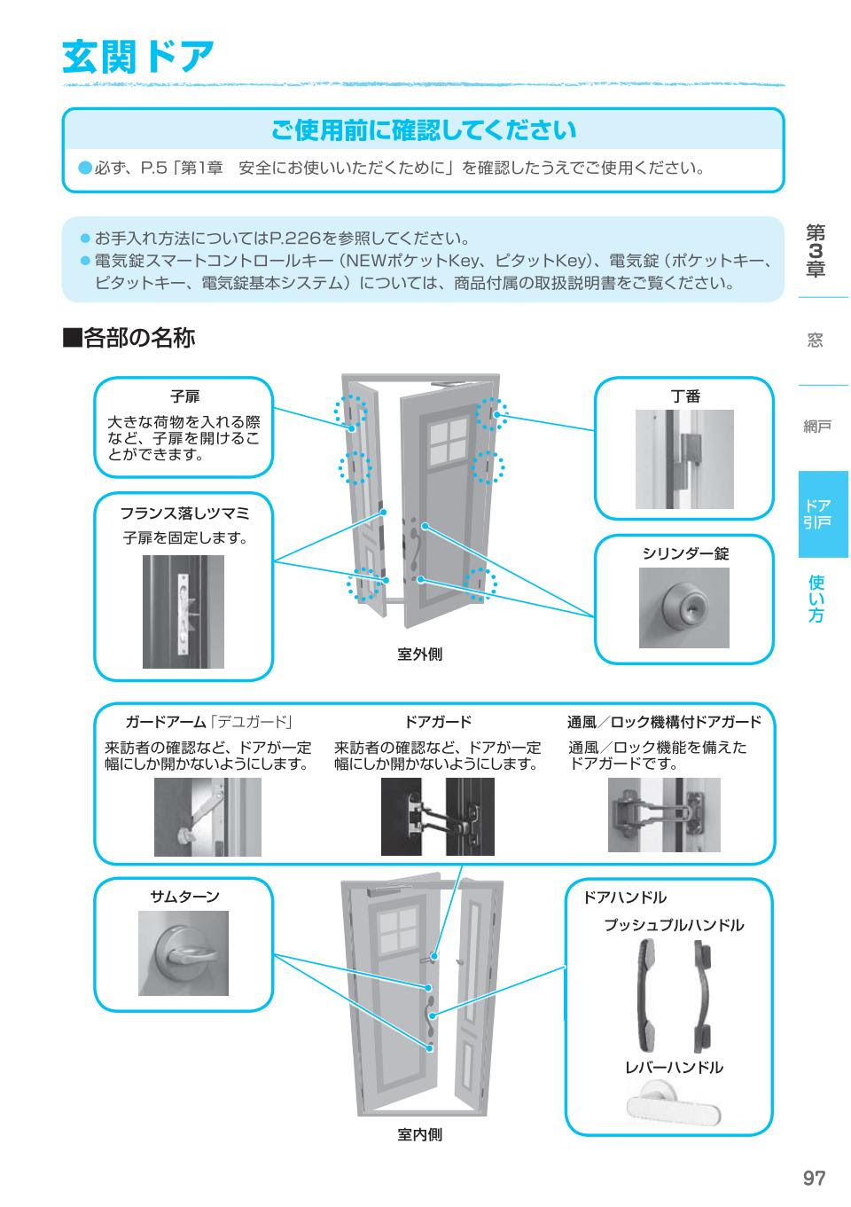 使い方 お手入れガイド 玄関ドア 使い方 Ykk Ap株式会社