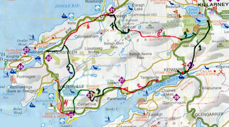 A map of the Kerry Way