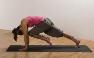 Downward facing dog leg pulse